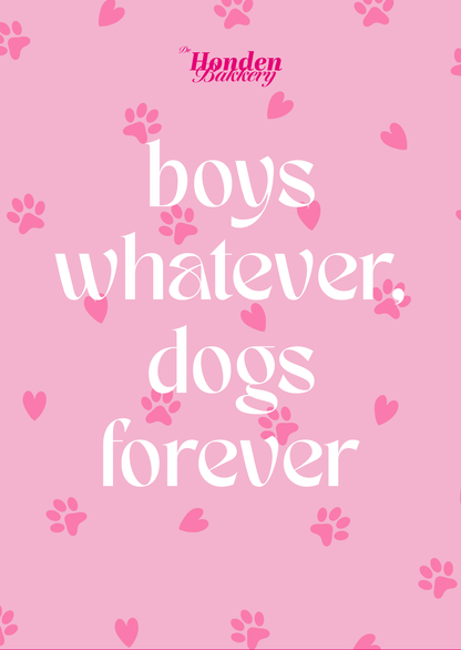 Boys Whatever, Dogs Forever - card